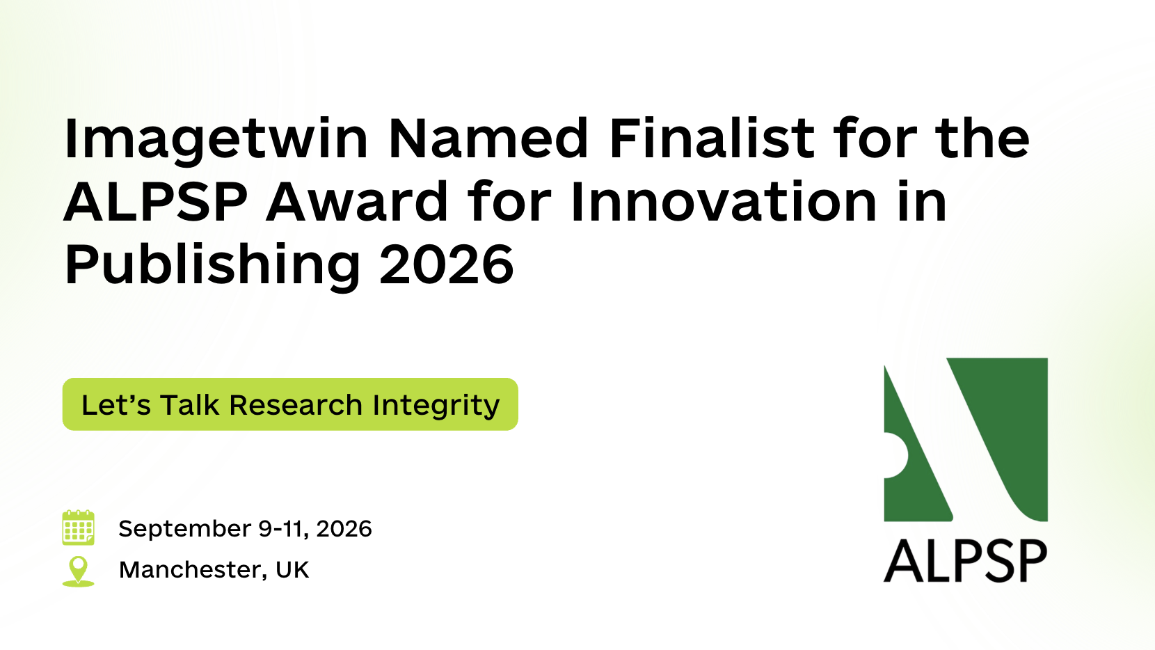 Imagetwin Named Finalist for the ALPSP Award for Innovation in Publishing 2026